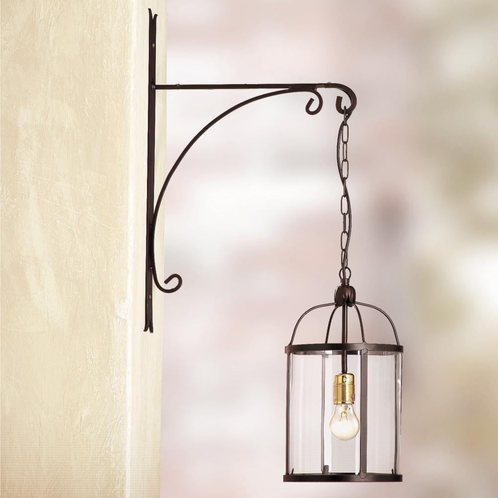 mediteranske kovane zelezo klasicka nastenna lampa velka vstup rustikalne zelezo cerne sklo retazova nastenna lampa osvetlenie balaton vidiek anglicky cottage styl.jpg